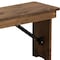 Flash Furniture HERCULES Series 40'' x 12'' Antique Rustic Solid Pine Folding Farm Bench XA-B-40X12-GG - alternate 7
